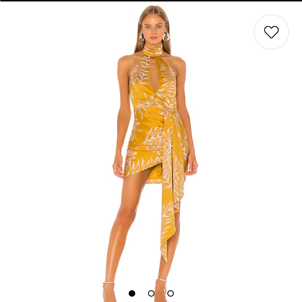 Camila Coelho Antonia Mini Dress in‎ Gold Tropical